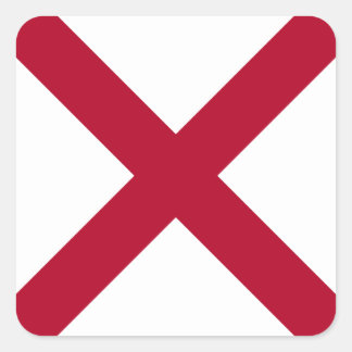 Alabama: St Andrew Crimson Cross Flag Square Sticker