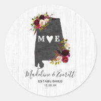 Alabama State Destination Rustic Monogram Wedding