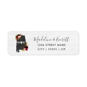 Alabama State Destination Wedding Return Adresse