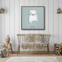 Alabama State Dog Lover Canvas Print
