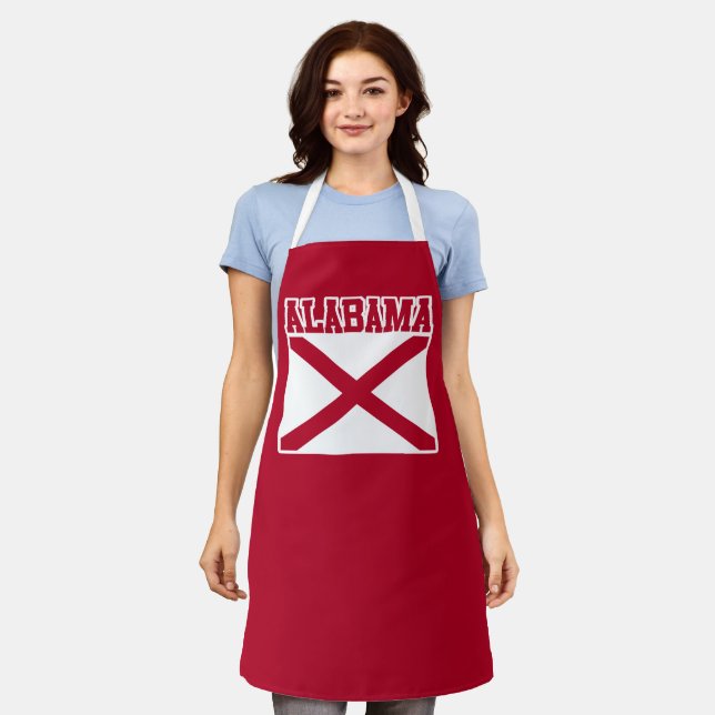 Alabama State Flag Apron (Worn)
