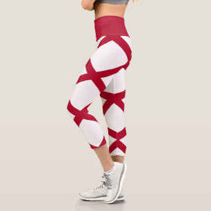Alabama State Flag Capri Leggings