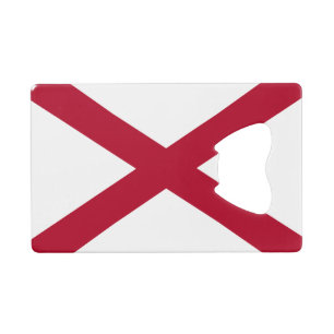 Alabama State Flag Credit Card Bottle Opener