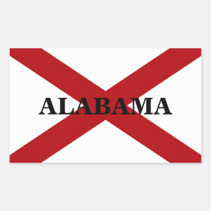 Alabama State Flag Custom Sticker