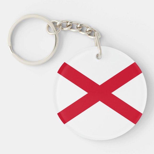 Alabama State Flag Design Keychain (Front)