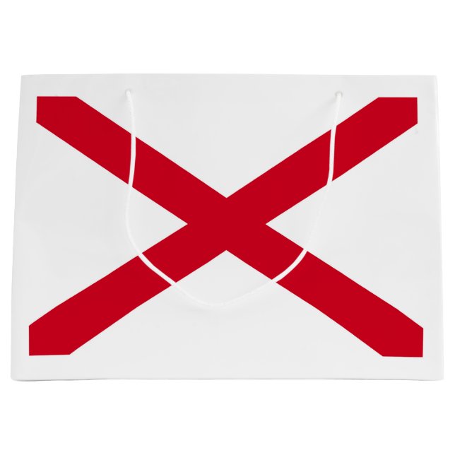 Alabama State Flag Design Large Gift Bag (Front)