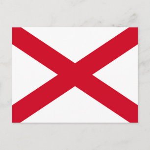 Alabama State Flag Design Postcard