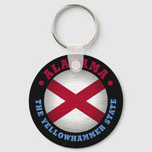 ALABAMA STATE FLAG KEYCHAIN
