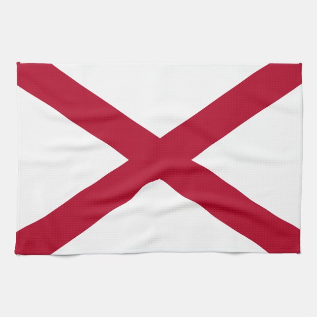 Alabama State Flag Kitchen Towel (Horizontal)