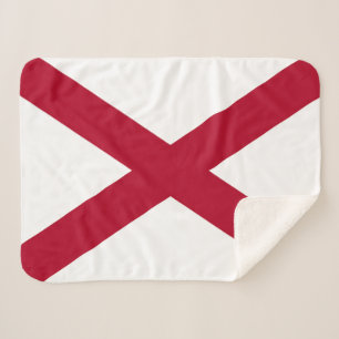 Alabama State Flag Sherpa Blanket