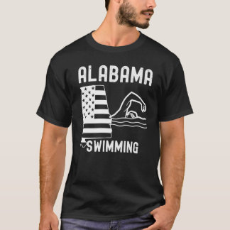 Alabama State Flag Swimming Lovers Gifts T-Shirt