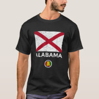 Alabama State Flag T Shirt with Seal Vintage Distr
