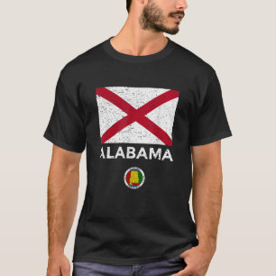 Alabama State Flag T Shirt with Seal Vintage Distr