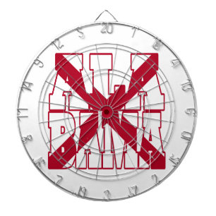 Alabama state flag text dartboard