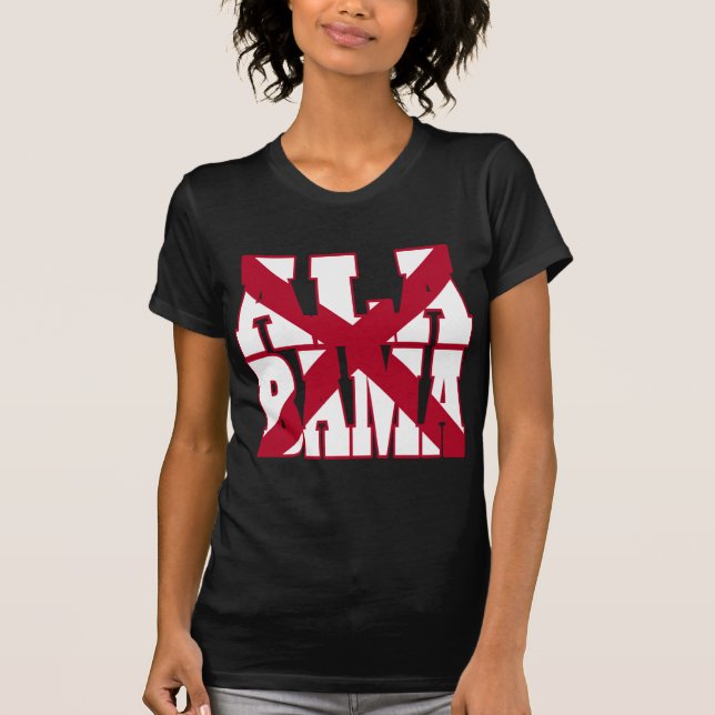 Alabama state flag text T-Shirt (Front)