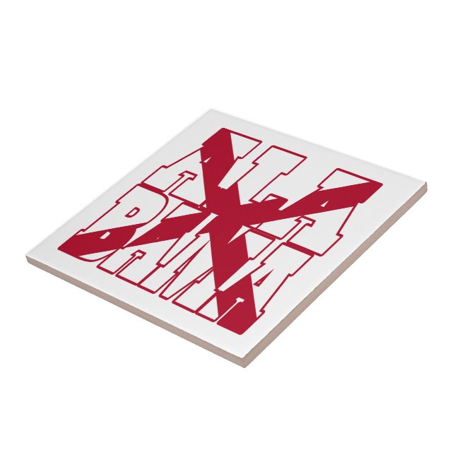 Alabama state flag text tile (Side)