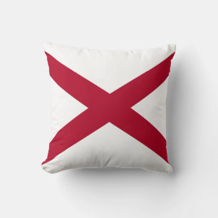 Alabama State Flag Throw Pillow