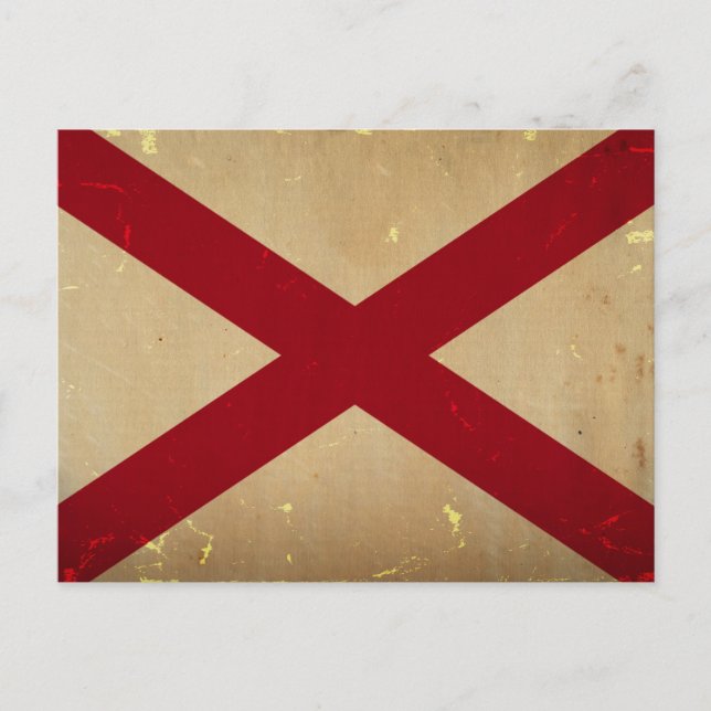 Alabama State Flag VINTAGE. Postcard (Front)