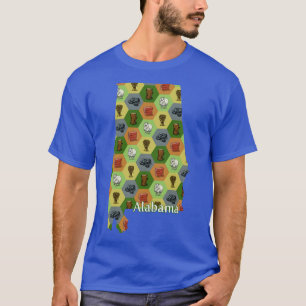 Alabama State Map Board Jeux TShirt