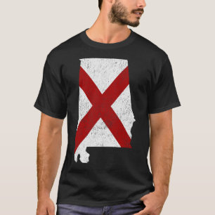 Alabama State Map with Alabama Flag Incorporated T T-Shirt