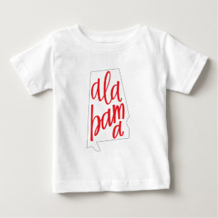 Alabama State Outline Baby T-Shirt