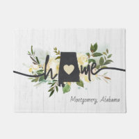 Alabama State Personalized Your Home City Rustic