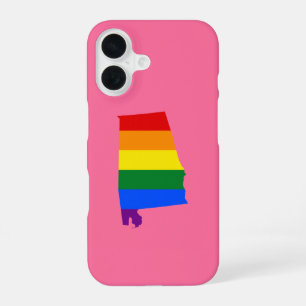 Alabama state rainbow map  iPhone 16 case