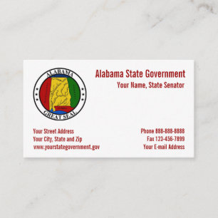 Alabama State Seal Government Business Card