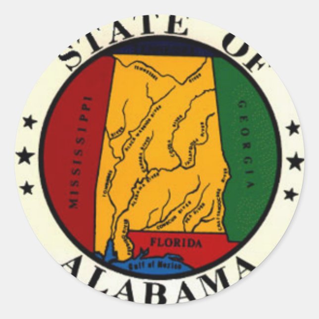 Alabama State Seal Stickers (Front)