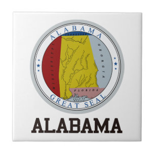 Alabama State Seal Tile