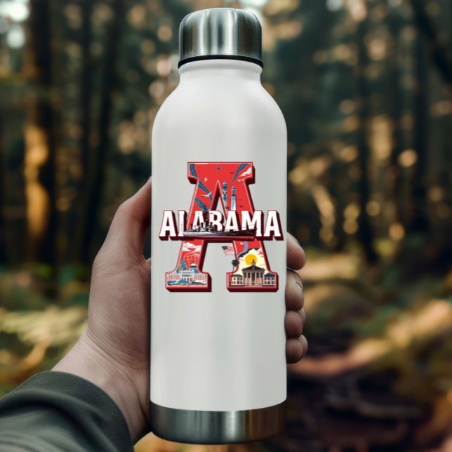 Alabama State Sticker | Landmarks & History Design (Alabama State Sticker | Landmarks & History Design by PiggyPrint Stickers. )