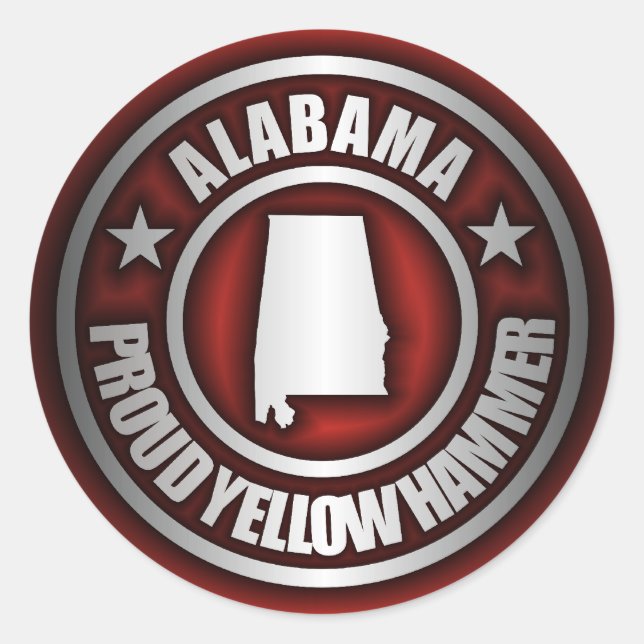 "Alabama Steel" Stickers (Red) (Front)