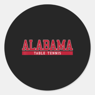 Alabama Table Tennis  Classic Round Sticker