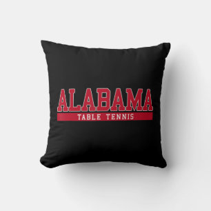 Alabama Table Tennis Throw Pillow