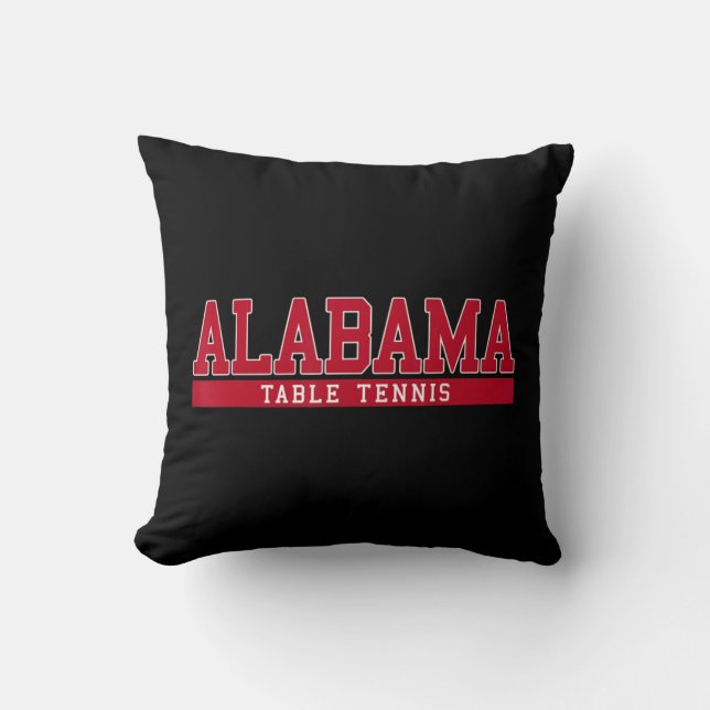 Alabama Table Tennis  Throw Pillow (Front)