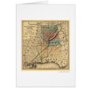 Alabama & Tennessee Railroad Map 1867