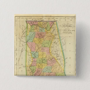 Alabama US 2 Inch Square Button