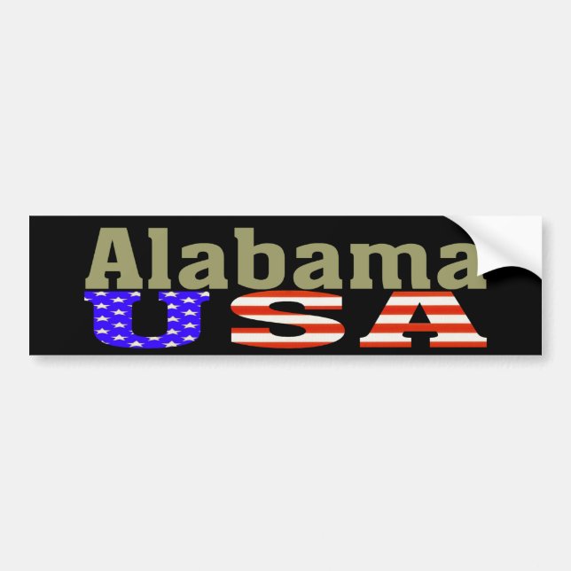 Alabama USA! Bumper Sticker (Front)