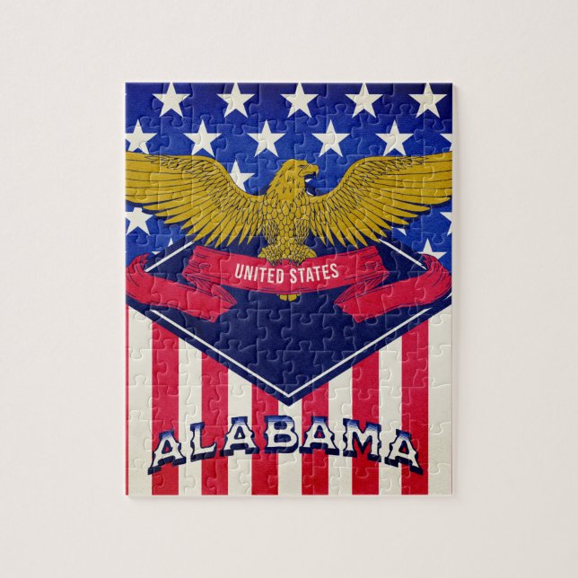 Alabama USA Flag   Jigsaw Puzzle (Vertical)