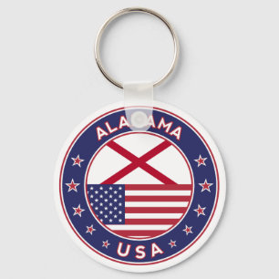 Alabama, USA States, Alabama Keychain