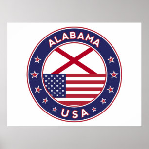 Alabama, USA States, Alabama Poster