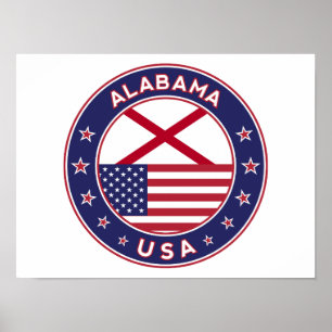 Alabama, USA States, Alabama Poster