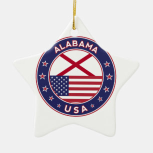 Alabama, USA States, Alabama t-shirt, Alabama Ceramic Ornament
