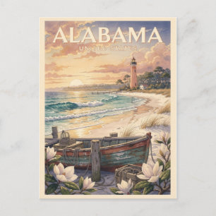Alabama USA Vintage Travel Postcard