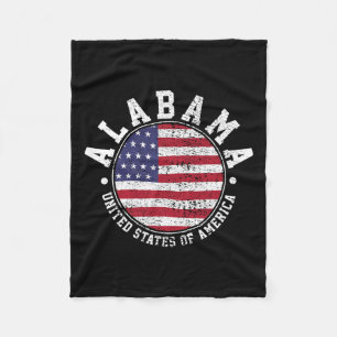Alabama Vintage  Fleece Blanket