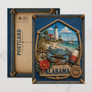 Alabama Vintage Travel Postcard