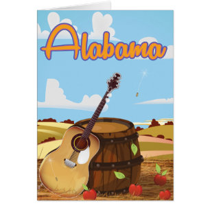 Alabama vintage travel poster