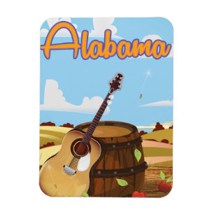 Alabama vintage travel poster magnet