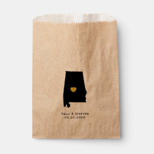 Alabama Wedding Favour Treat Sacks, Paper Gift Bag