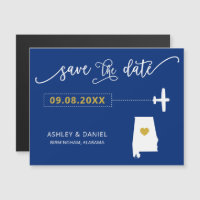Alabama Wedding Save the Date Card, Map